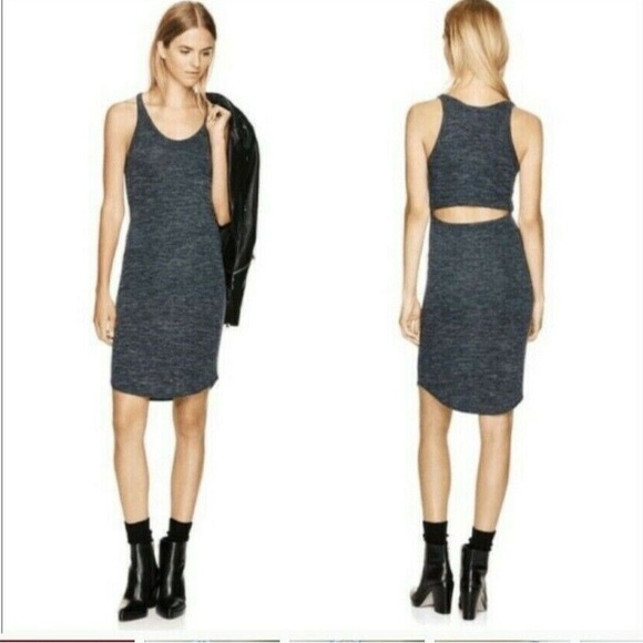 Wilfred Free Aritzia blue heather open back dress - Picture 3 of 4